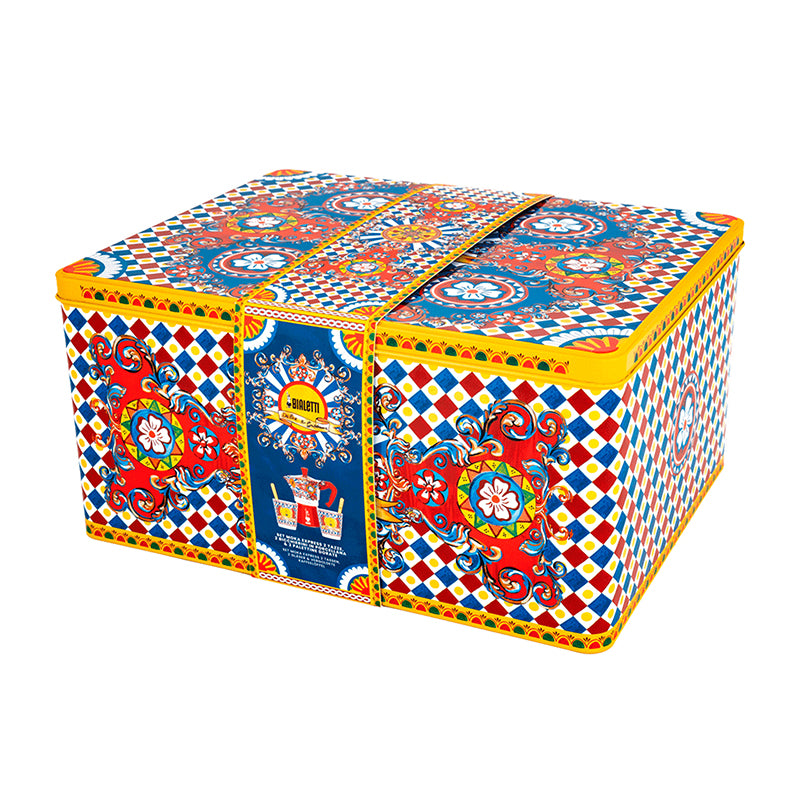 BIALETTI MOKA 2 Cup + CUPS/STIRRERS GIFT SET D&G Red Carretto