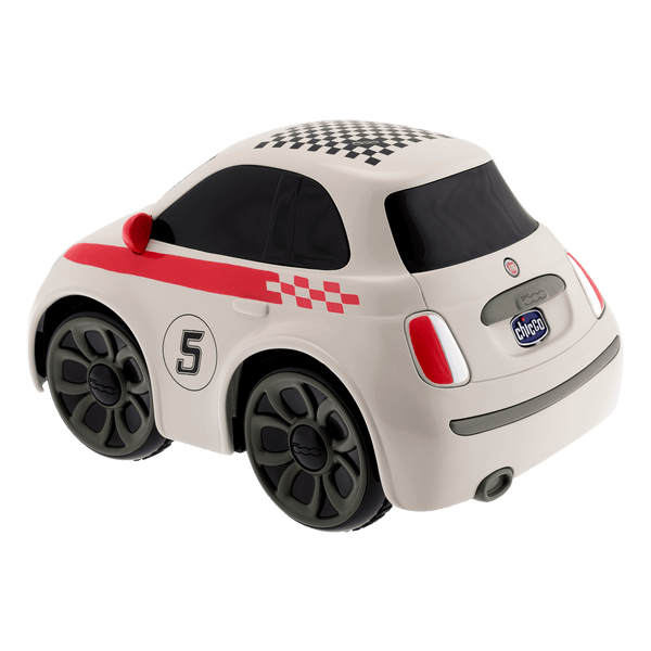 Chicco Fiat 500 RC Voiture de Sport Télécommandée Chicco, Radiocommandée avec Volant Intuitif, Véhicule à moteur RC avec Sons et Klaxon - Jouets pour Enfants de 2 à 6 Ans - Blanche