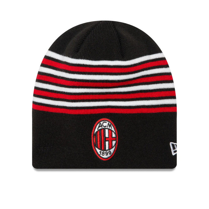 AC MILAN STRIPE SKULL BEANIE-ADULTS-BLACK-OSFM