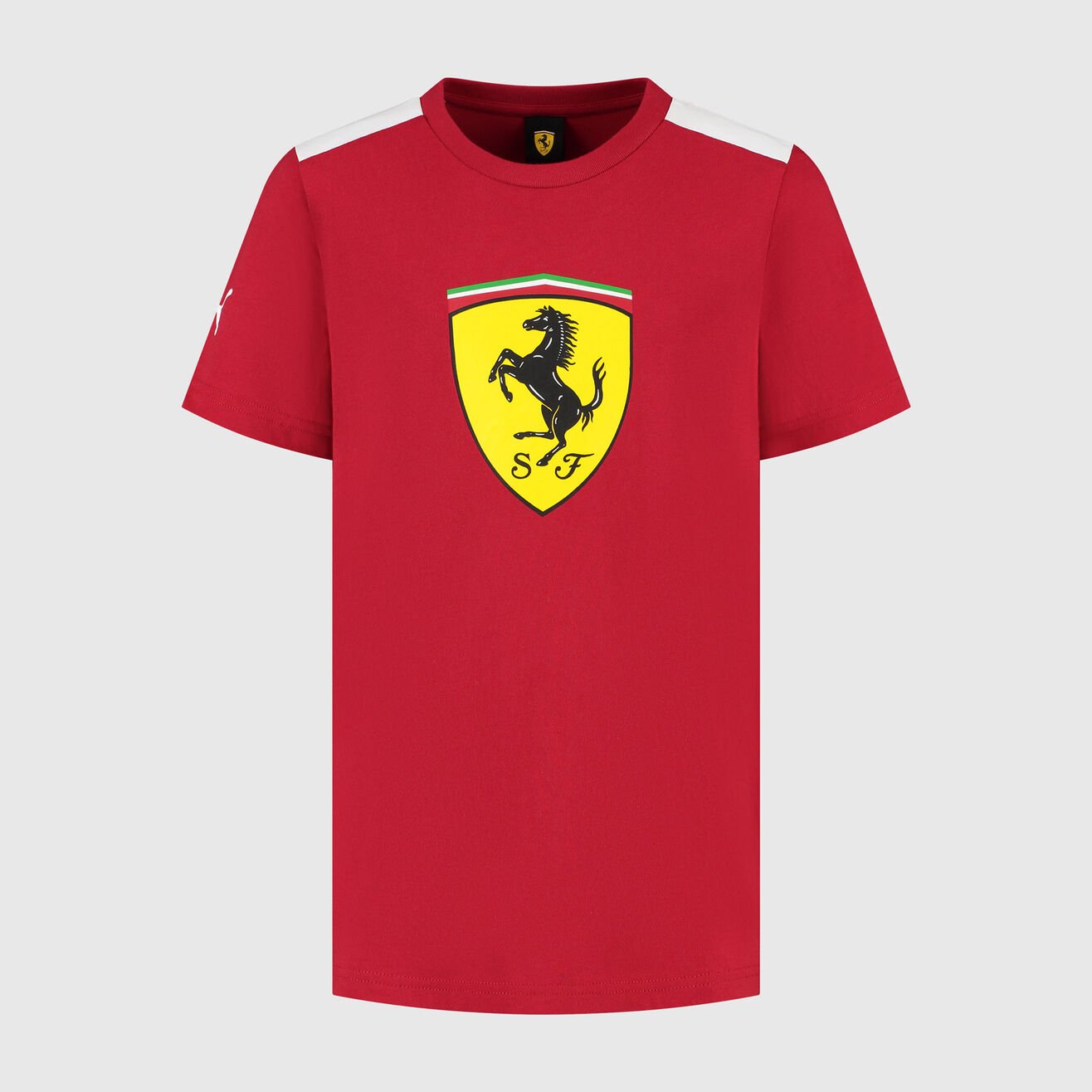 FERRARI SF MENS LARGE SHIELD TEE DARK CHERRY