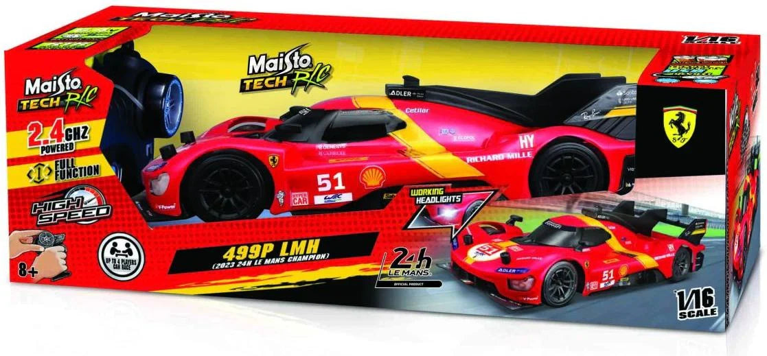 1:16 2023 Ferrari 499P Leman Winning Car #51 Remote Control