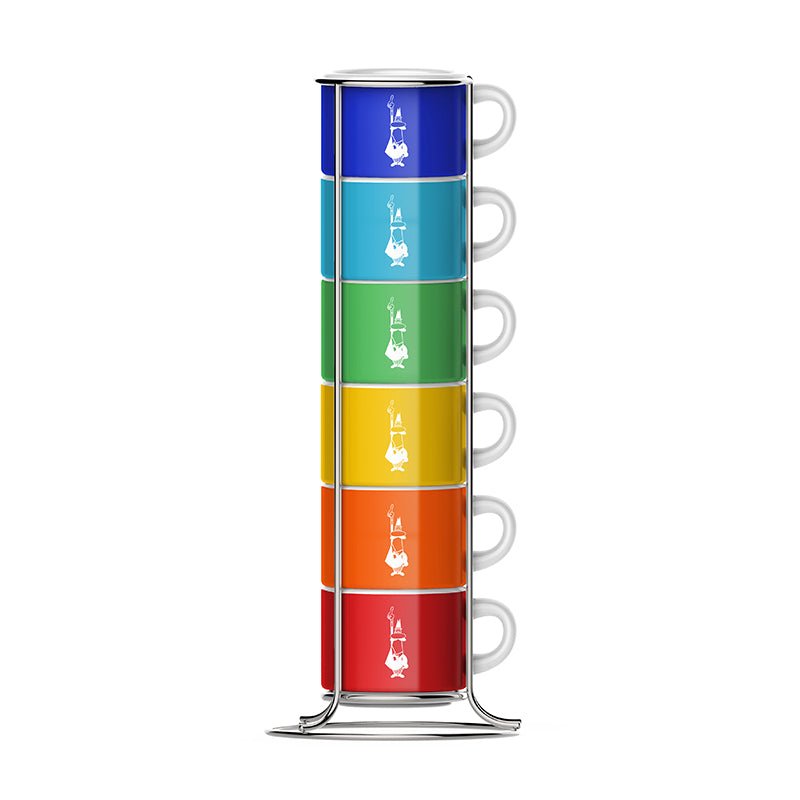 BIALETTI COLOUR STACKABLE CUPS (Set 6)