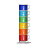 BIALETTI COLOUR STACKABLE CUPS (Set 6)