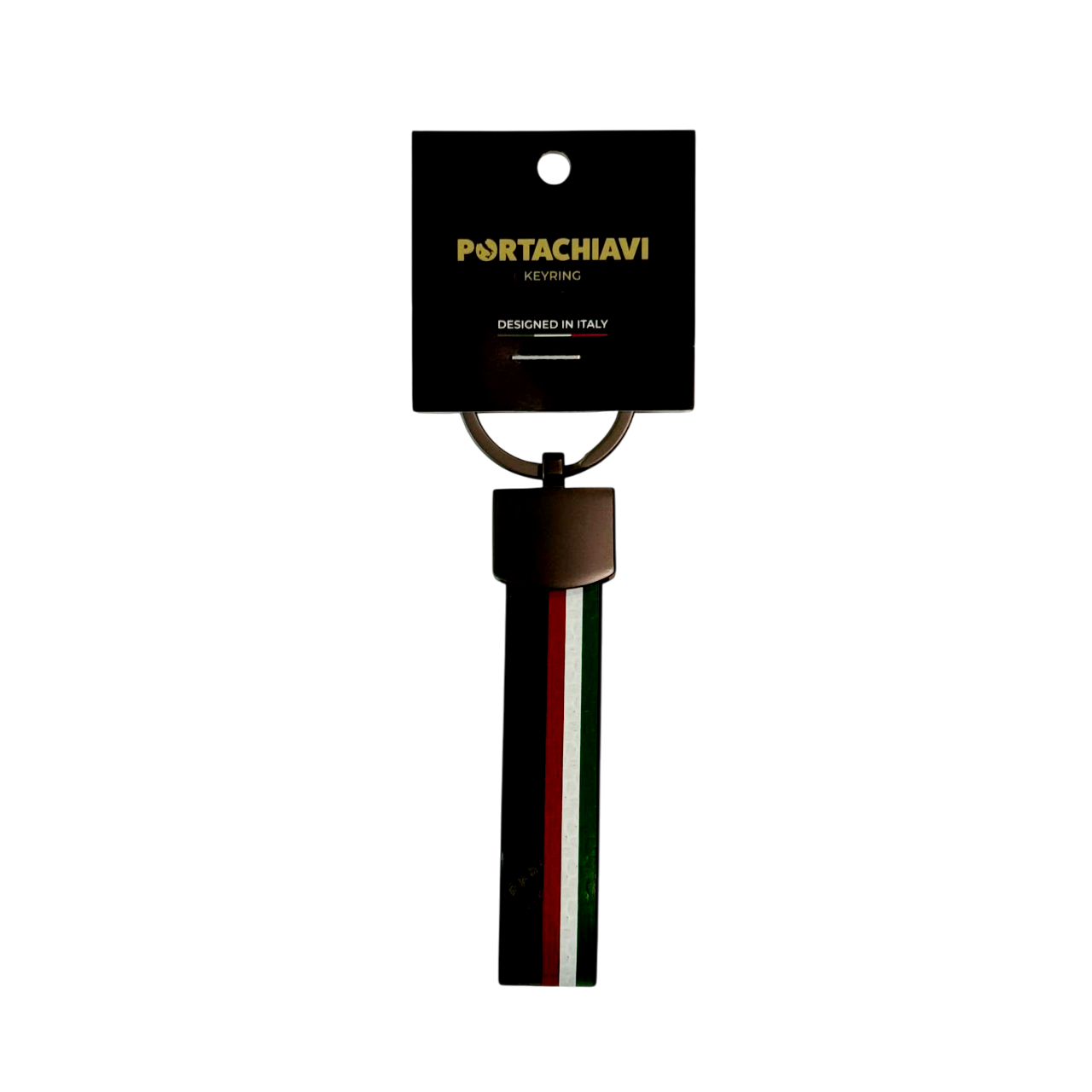 ITALIA TRICOLORE CARBON KEYRING