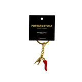 CORNO MANO GOLD KEYRING