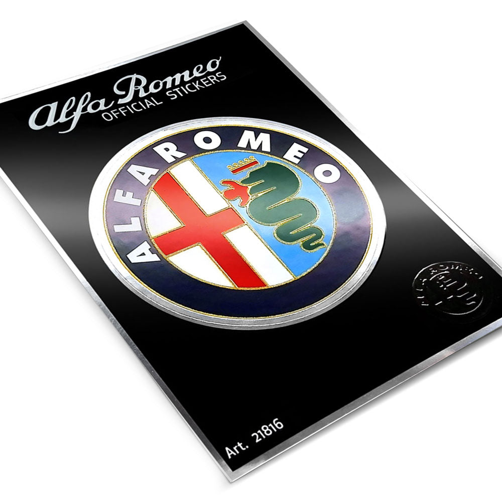 Alfa Romeo Anni 80 Adesivi Chrome Logo 75mm