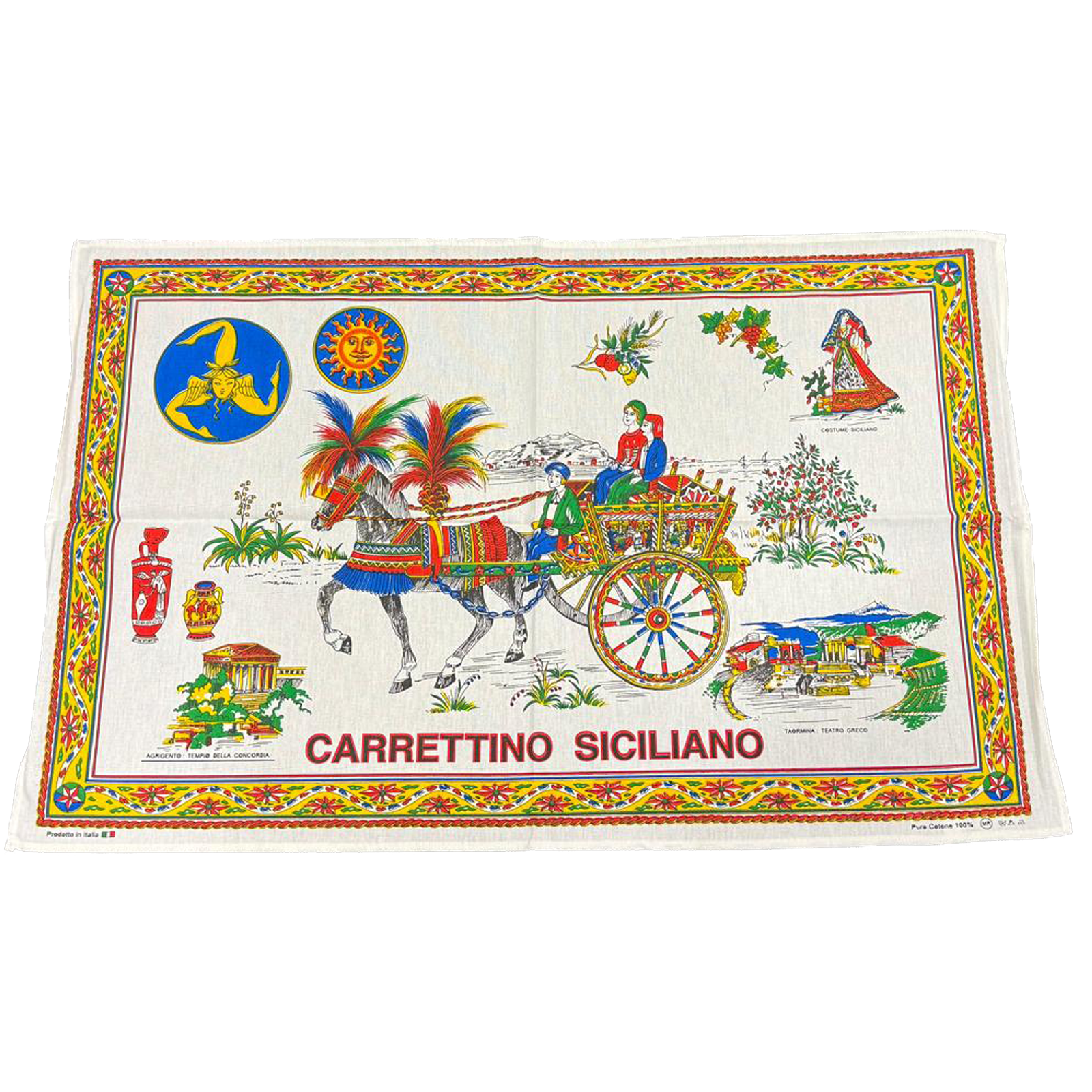 CARRETTO SICILIANO TEA TOWEL STROFINACCIO