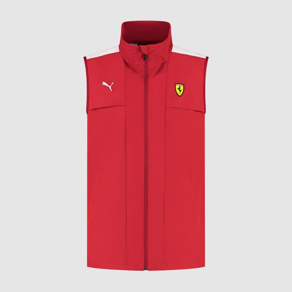 FERRARI MENS SF GILET VEST CHERRY RED