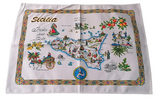 SICILIA ISOLA DEL SOLE TEA TOWEL STROFINACCIO