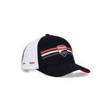 Official Ducati Corse Black/White Stripes Baseball Cap