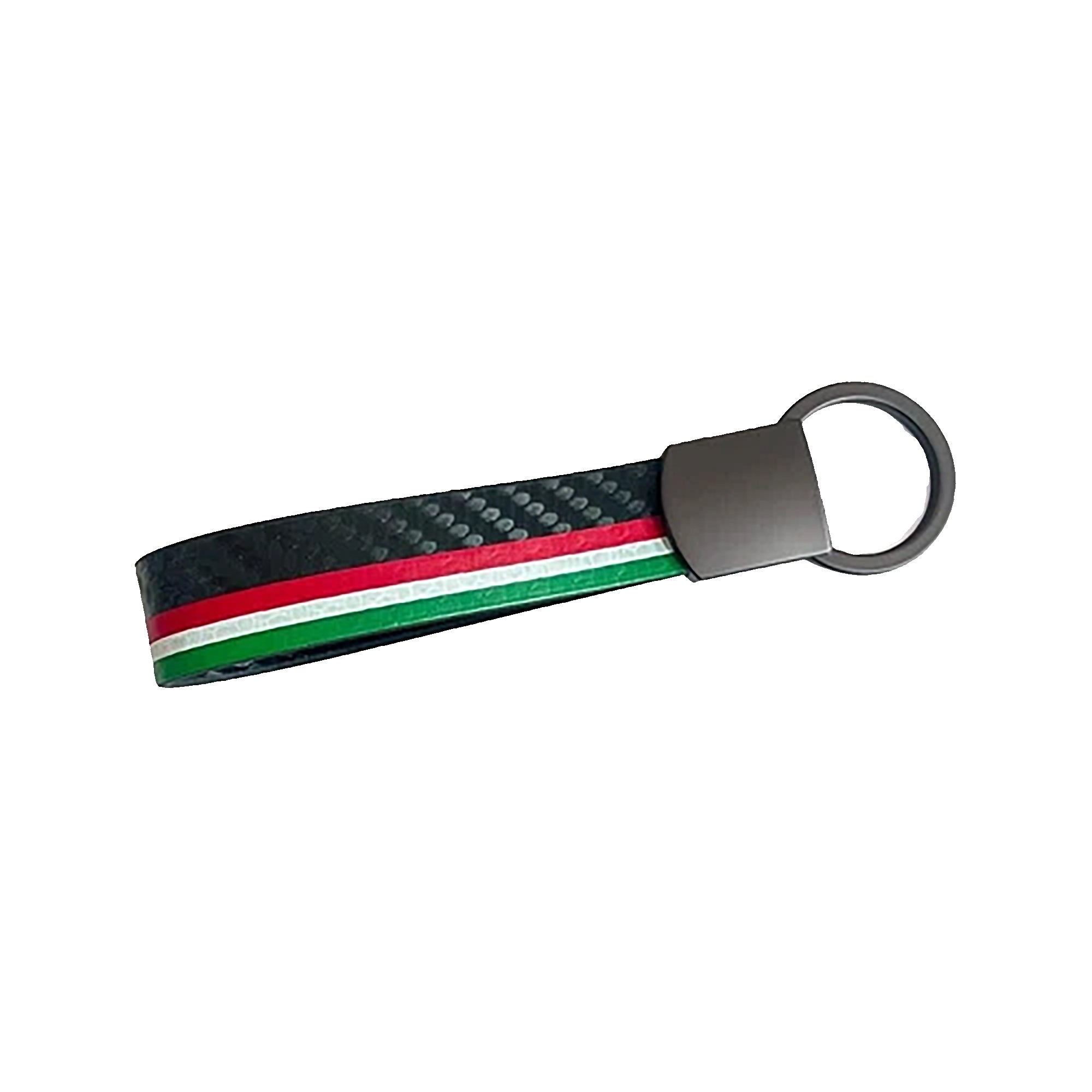 ITALIA TRICOLORE CARBON KEYRING