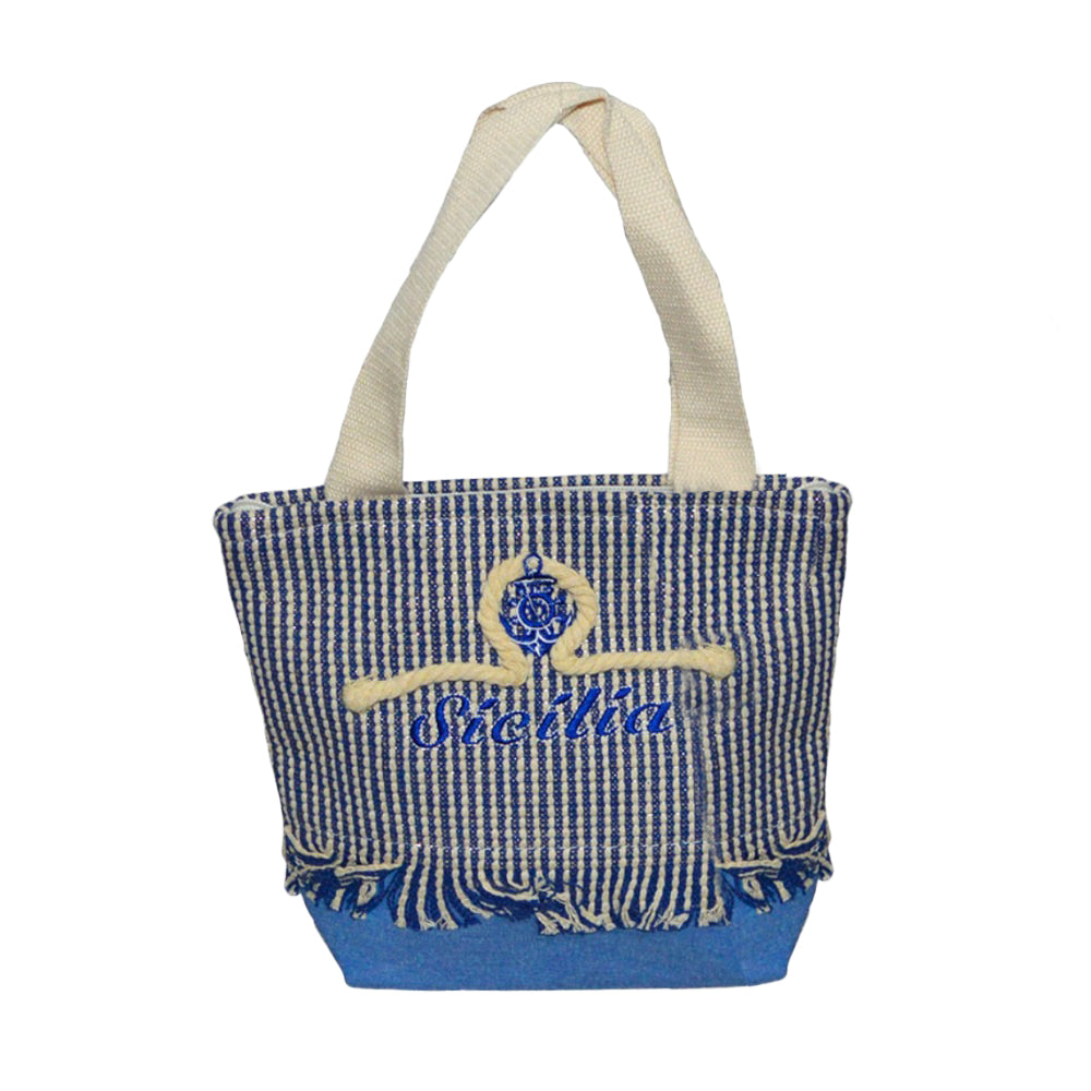 SICILIA COTTON BAG BLUE