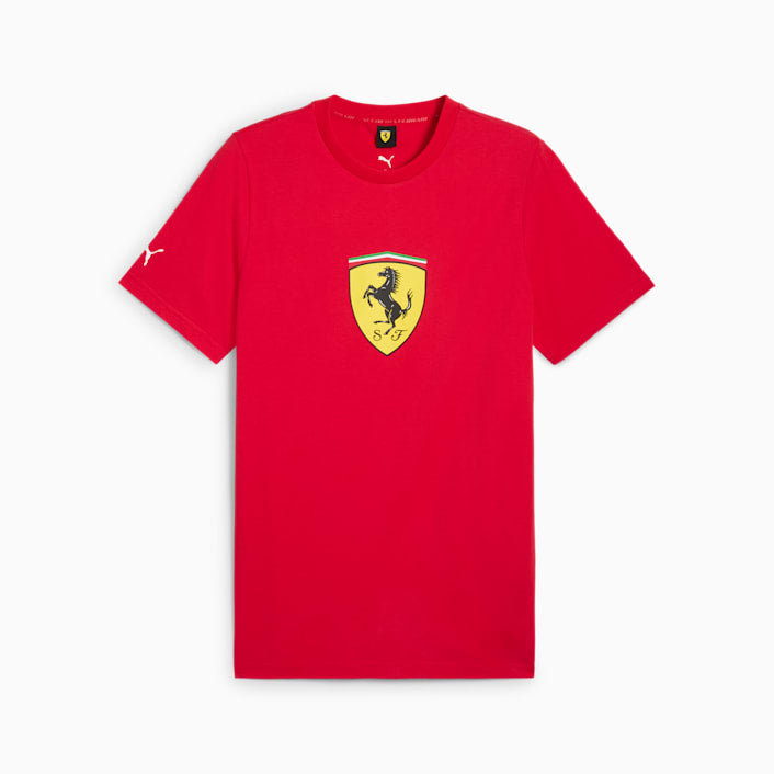 Ferrari Race Coloured Big Shield Men's Tee - Red