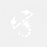 Abarth Adesivo Scorpione BIANCO 160MM