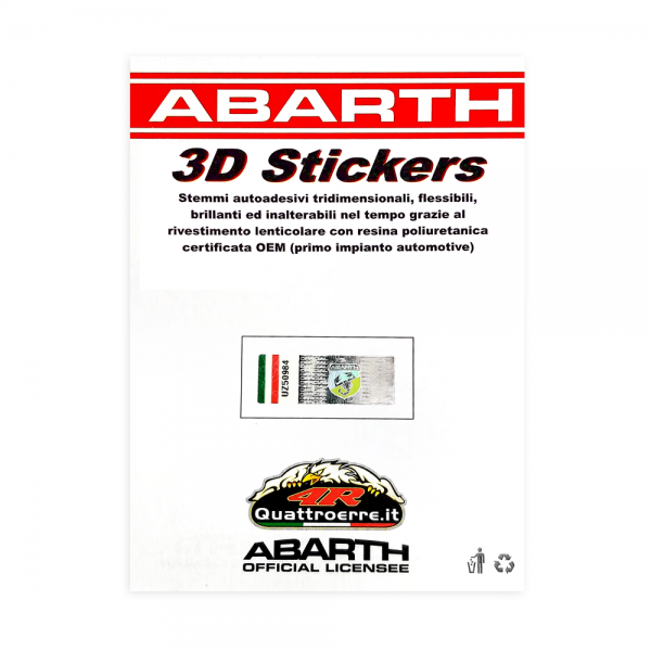 Abarth Adesivi 3D SCORPIONE diam 12mm