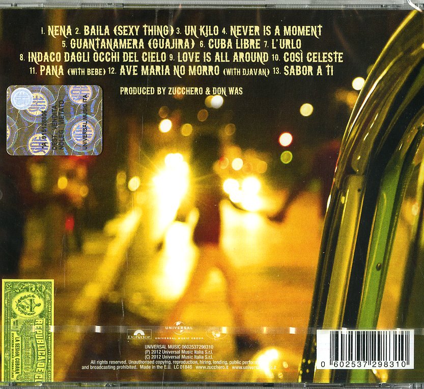 ZUCCHERO - LA SESION CUBANA