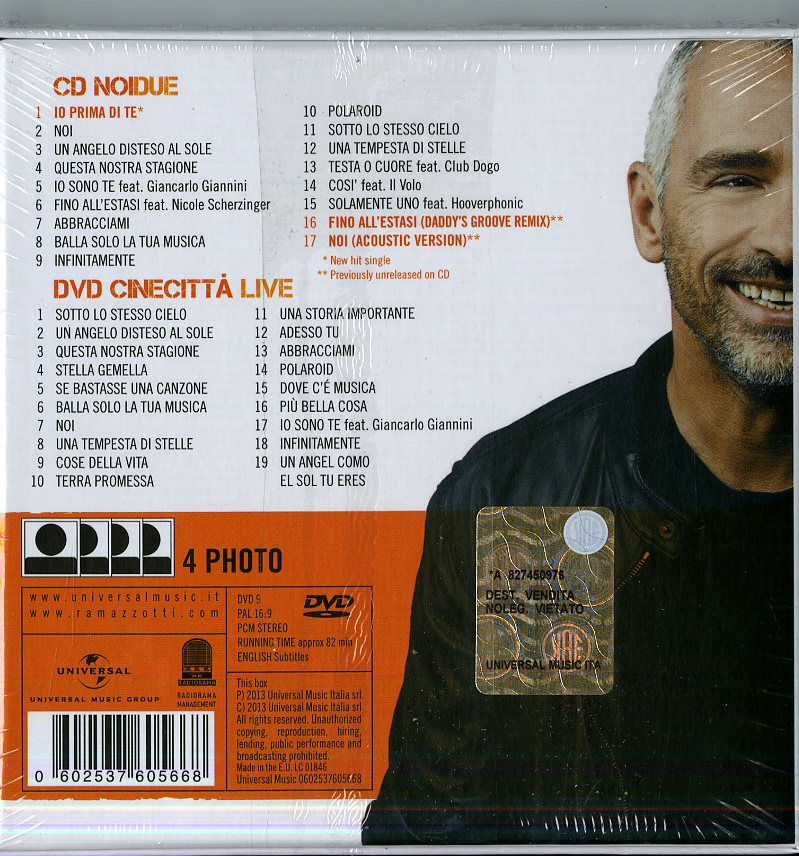 EROS RAMAZZOTTI - NOI DUE (cd dvd)