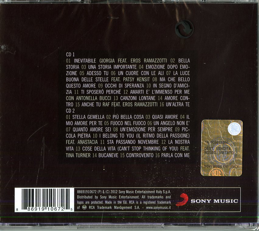 EROS RAMAZZOTTI - BEST LOVE SONGS  (2CD)