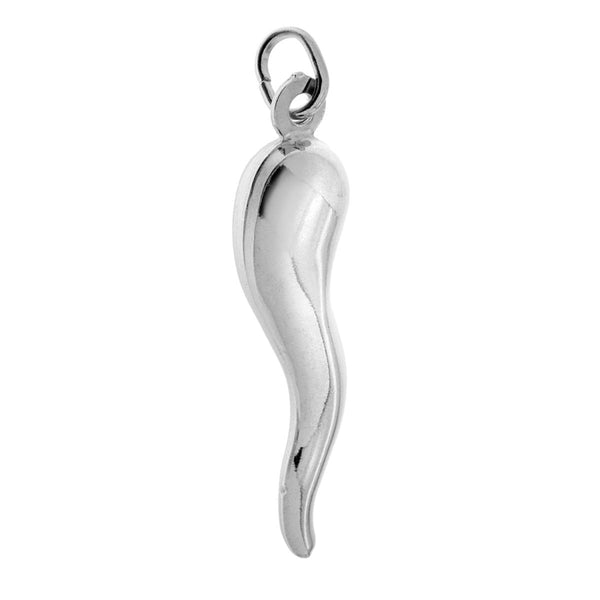 Ciondolo Corno Portafortuna In Argento 925 - Cornetto Napoletano Per Collane, Made In Italy - Foto 7