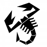 Abarth Adesivo Scorpione NERO 240MM