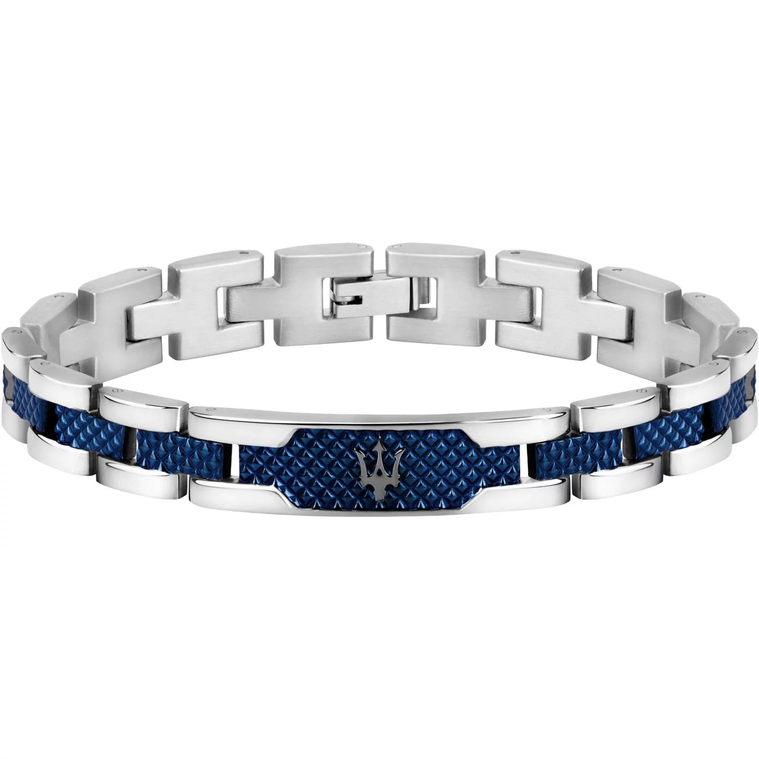 MASERATI JEWELS BRACELET STAINLESS STEEL / DARK GUNMETAL / BLUE