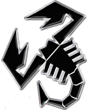 Abarth Adesivi 3D SCORPIONE NERO H 120MM