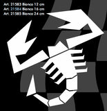 Abarth Adesivo Scorpione BIANCO 240MM