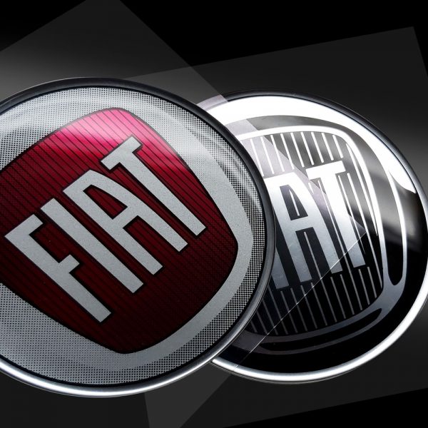 Fiat Adesivi 3D Logo 48mm - Black