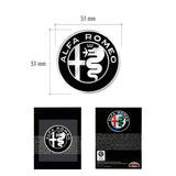 Alfa Romeo Adesivo 3D Logo 51 mm per Interni Alfa Giulia e Stelvio