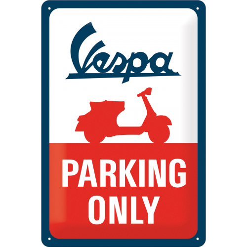 Vespa Parking Only Sign - Medium (Size: 20x 30cm)