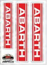 Abarth Adesivi Racing Tabs 3 LOGHI ABARTH
