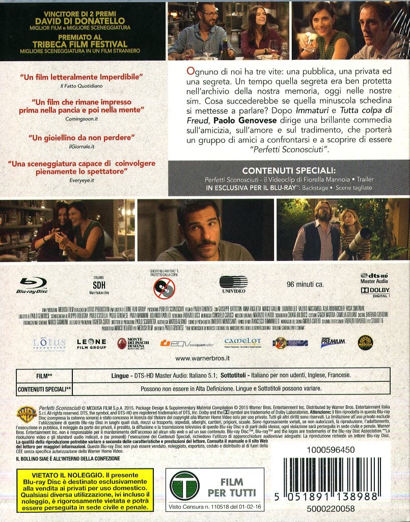 PERFETTI SCONOSCIUTI - BLURAY