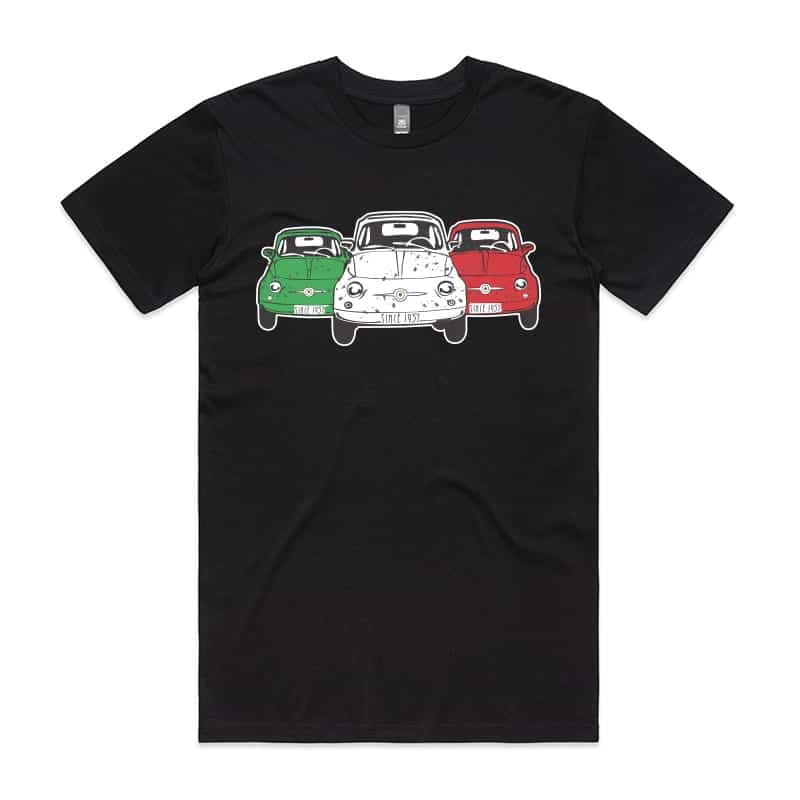 Fiat 500 Tricolore Mens Tee