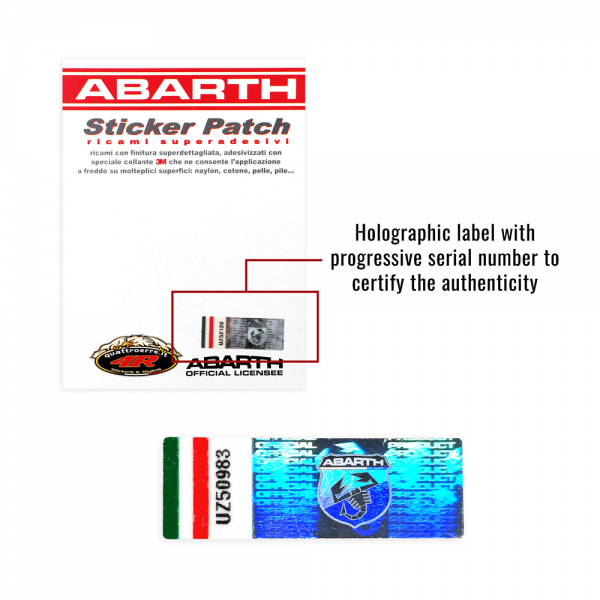 ABARTH STICKER PATCH LOGO cm 115x26