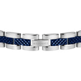 MASERATI JEWELS BRACELET STAINLESS STEEL / DARK GUNMETAL / BLUE