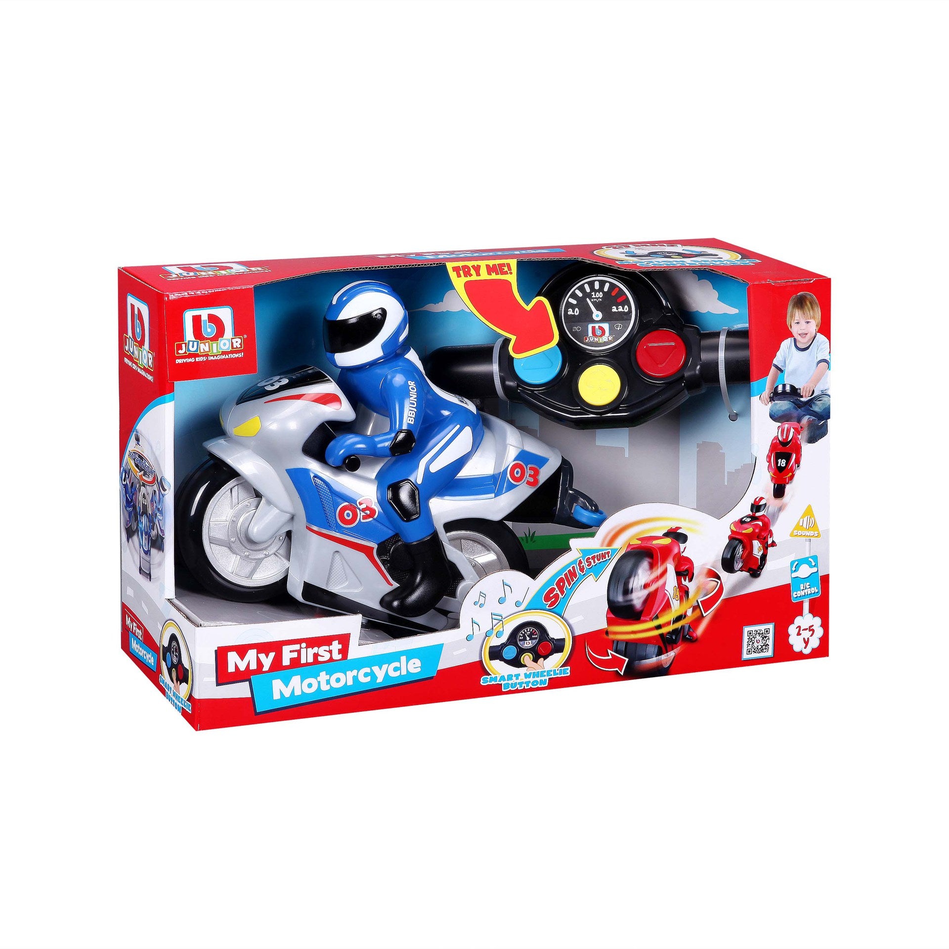 BBJ My 1st Radio Control  Motor Bike - Spin & Stunt