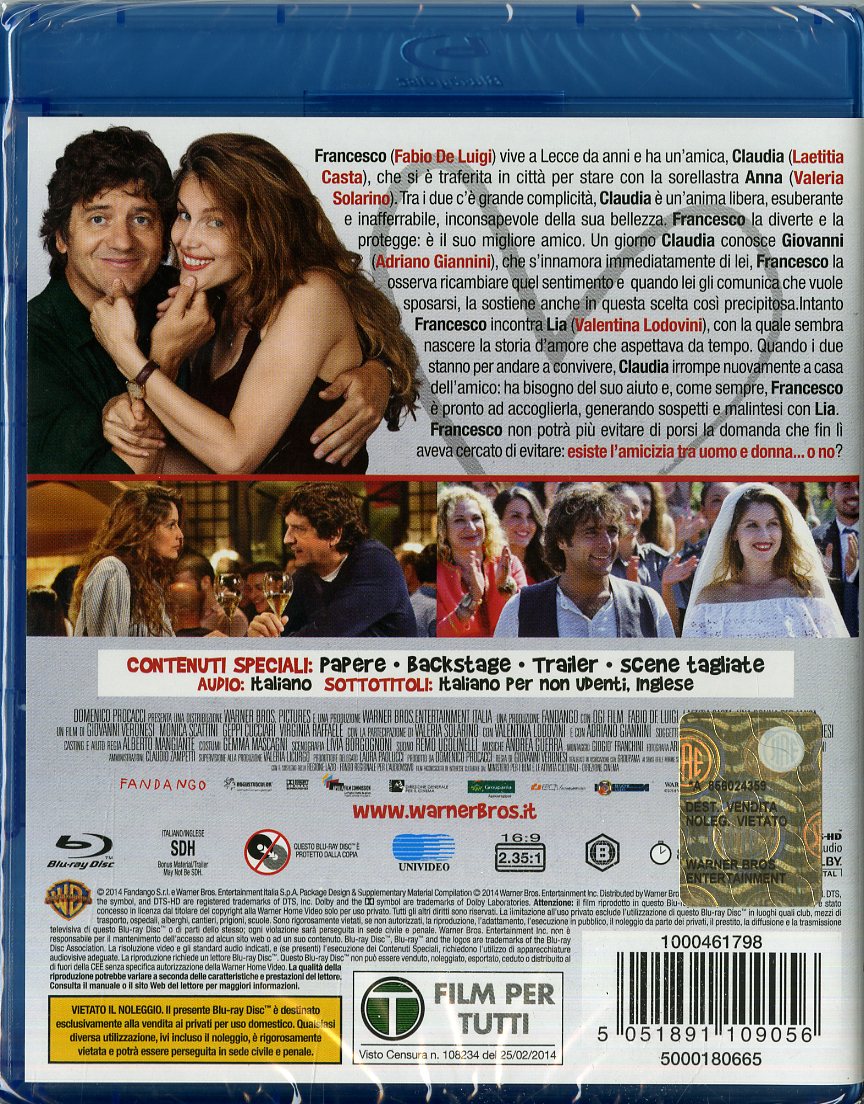 UNA DONNA PER AMICA -  Fabio De Luigi Un Film Di Giovanni Veronesi (BluRay)