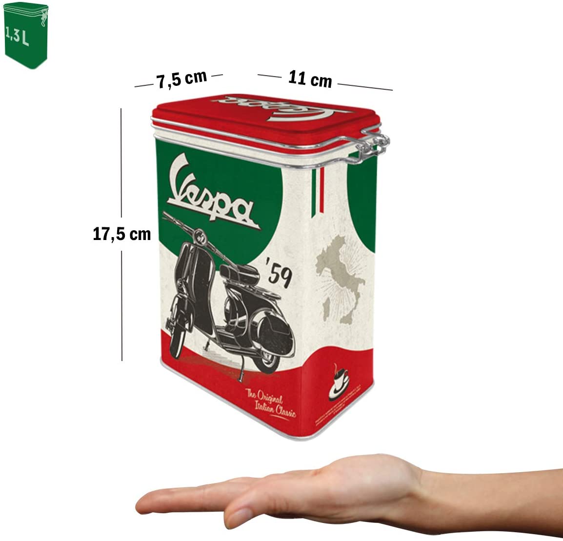Vespa - The Italian Classic - Clip Top Tin