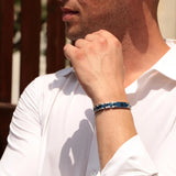 MASERATI JEWELS BRACELET STAINLESS STEEL / DARK GUNMETAL / BLUE