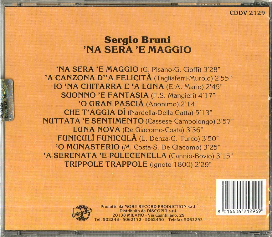 SERGIO BRUNI  - NA SERA E MAGGIO