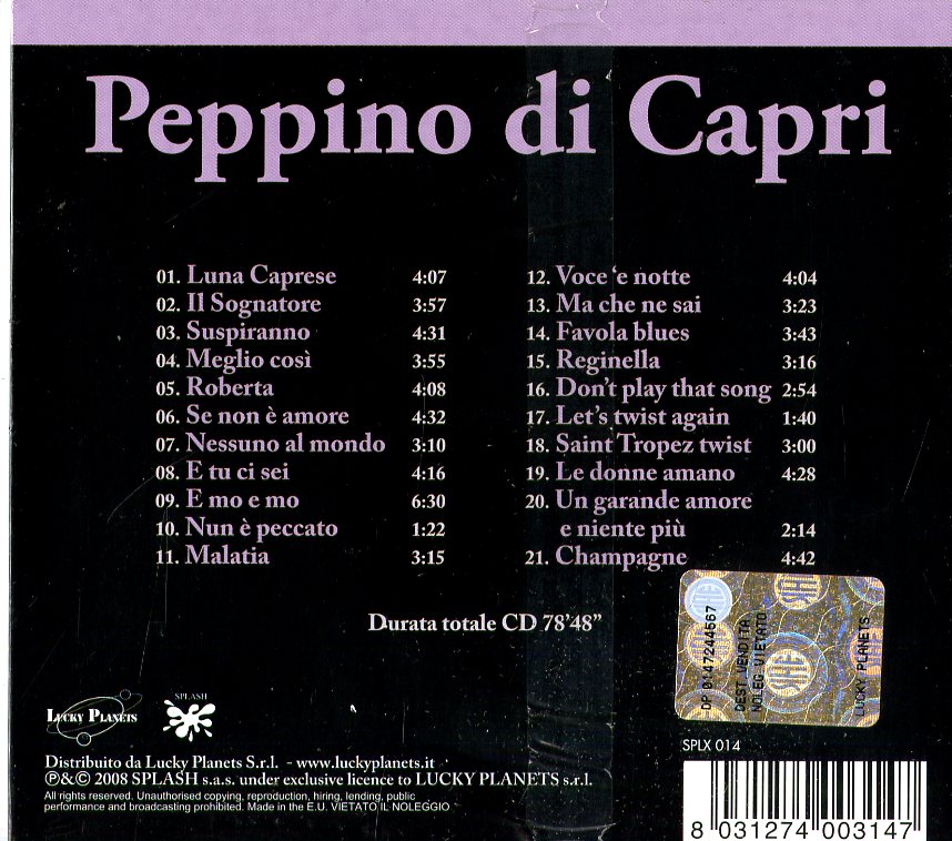 PEPPINO DI CAPRI - 50 IN CONCERTO