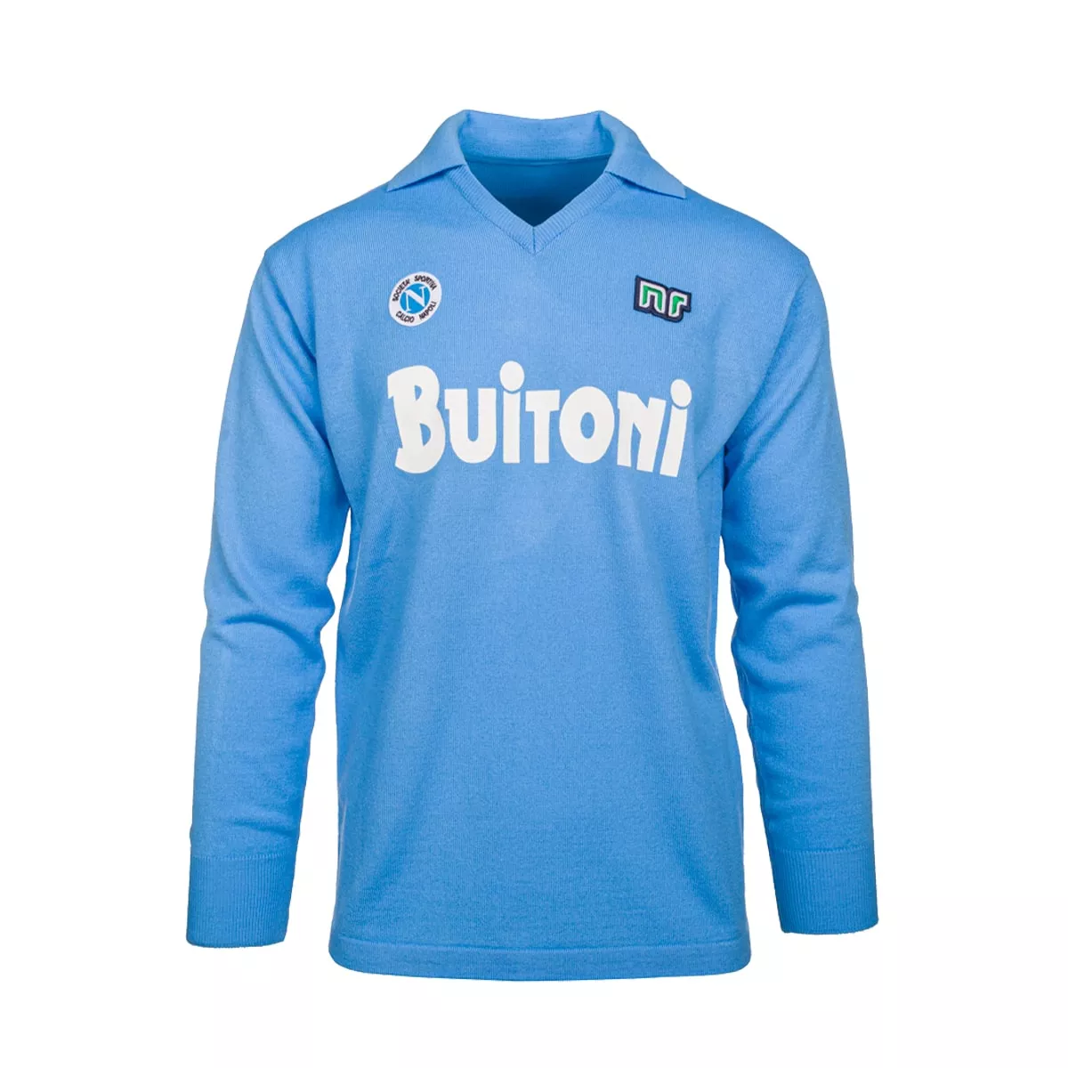 1986-87 NAPOLI 10 MARADONA - LONG SLEEVE HOME JERSEY - NR (LIMITED EDITION) BUITONI