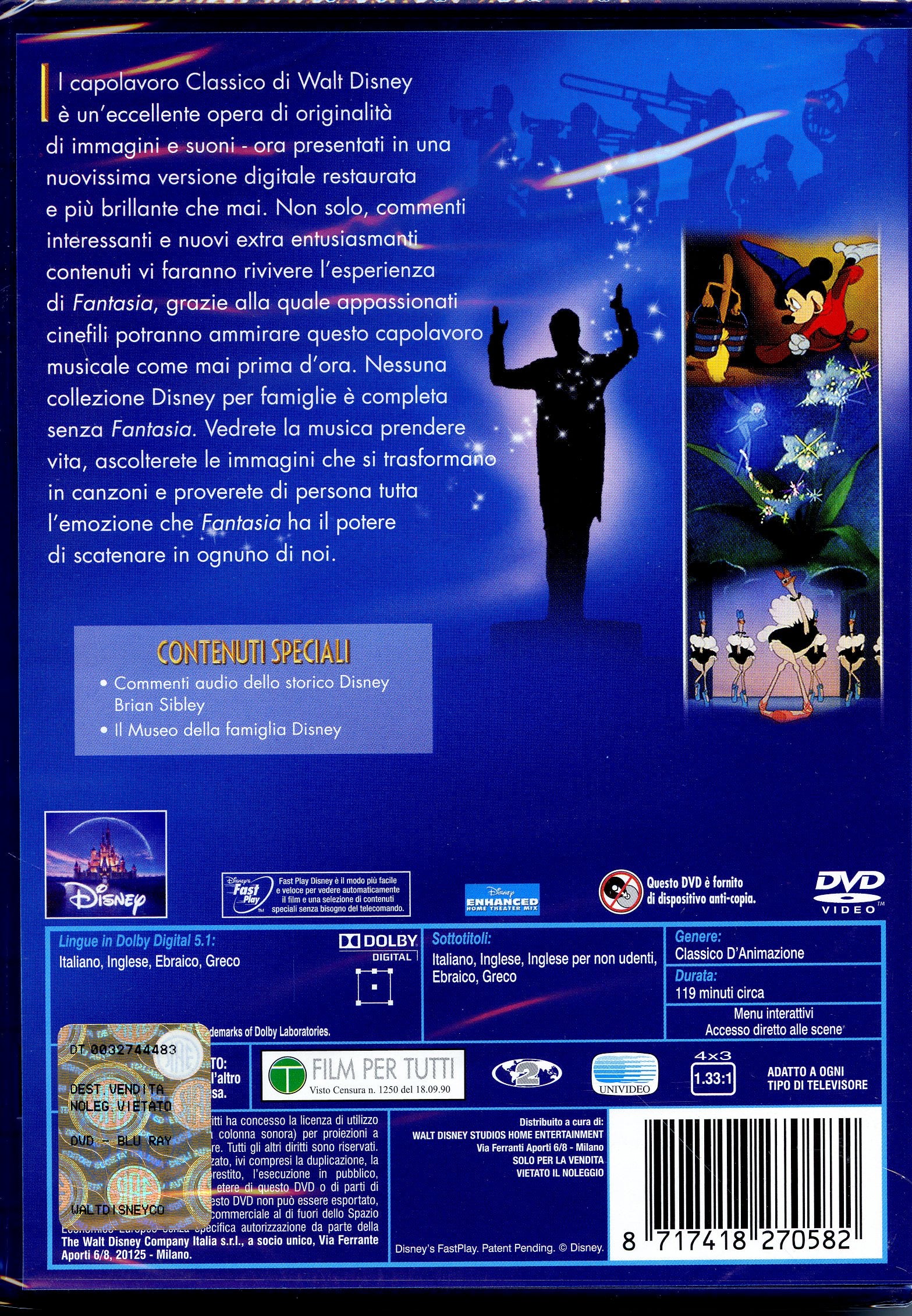 FANTASIA - DISNEY THE ORIGINAL CLASSICS Cartoni Animati