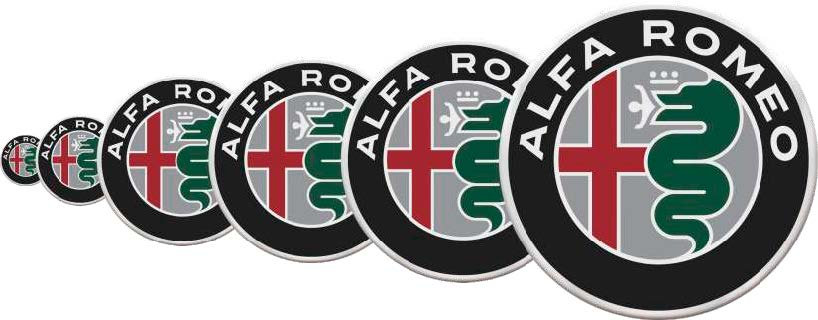 Alfa Romeo Adesivi 3D Logo DIAM 48 mm