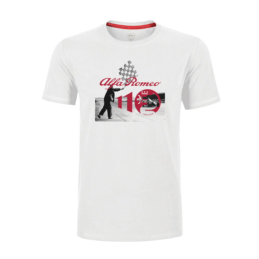 Alfa Romeo Mens T-Shirt Anniversario Bianca