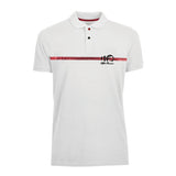 Alfa Romeo Mens Polo Banda Metallica Bianca