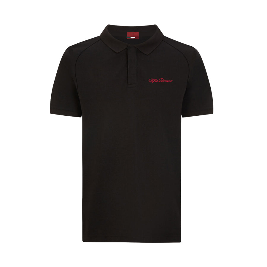 ALFA ROMEO MENS POLO CLASSIC BLACK
