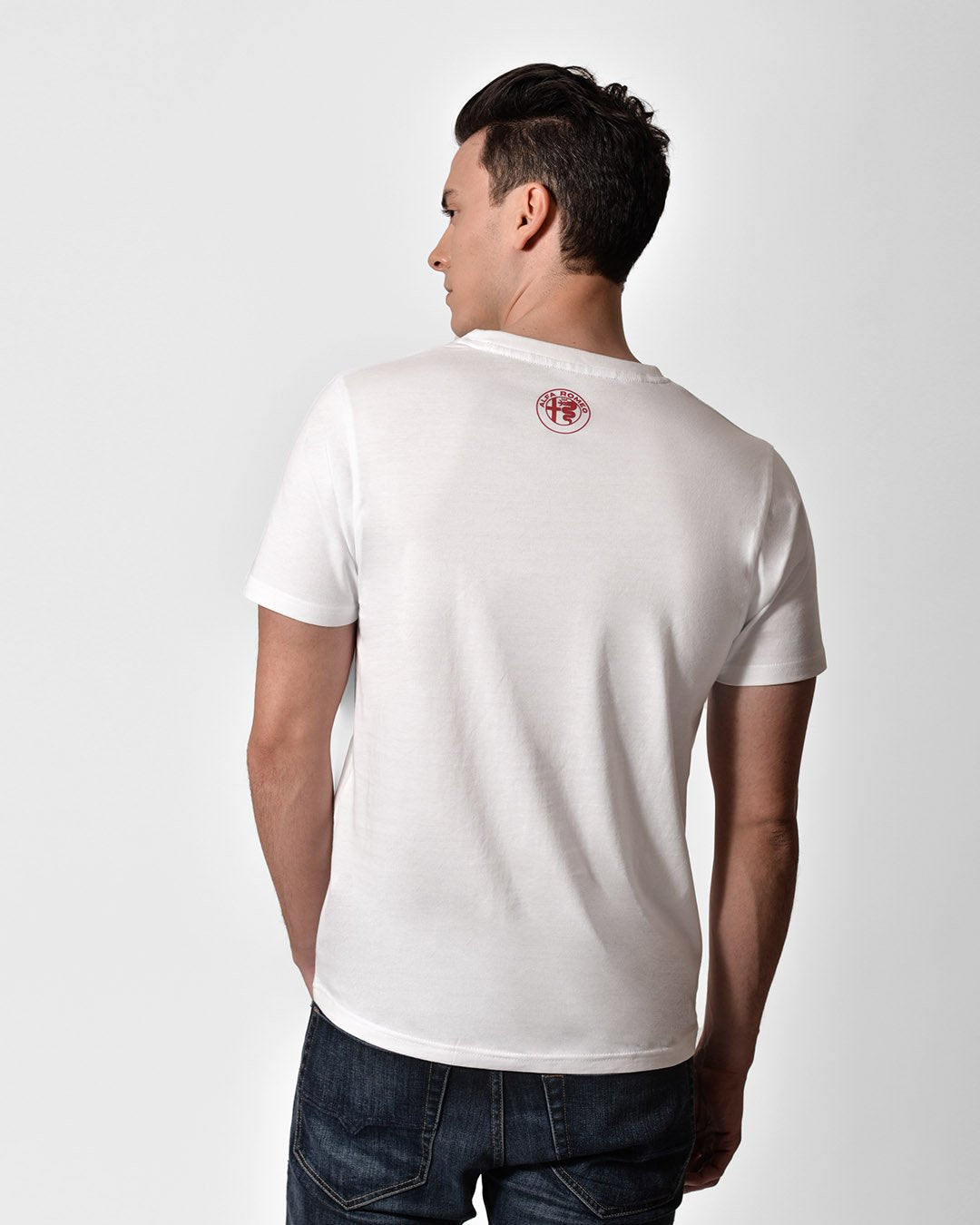 Alfa Romeo Mens T-Shirt Anniversario Bianca