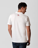 Alfa Romeo Mens Polo Banda Metallica Bianca