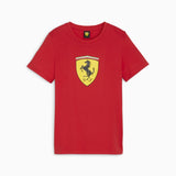 Ferrari Junior Race Big Shield Tee Coloured Rosso Corsa